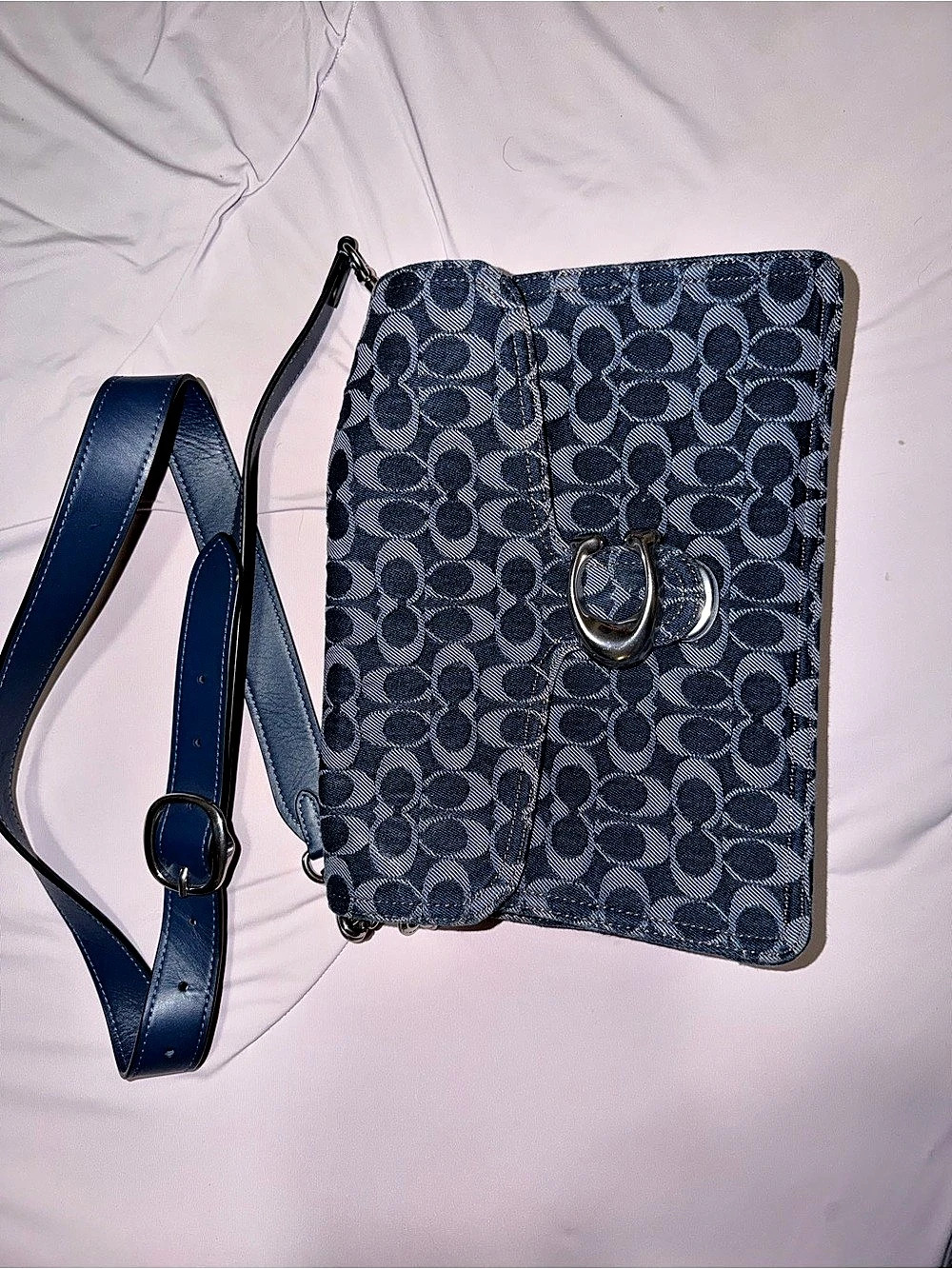 Coach Blue Geometric Crossbody Bag